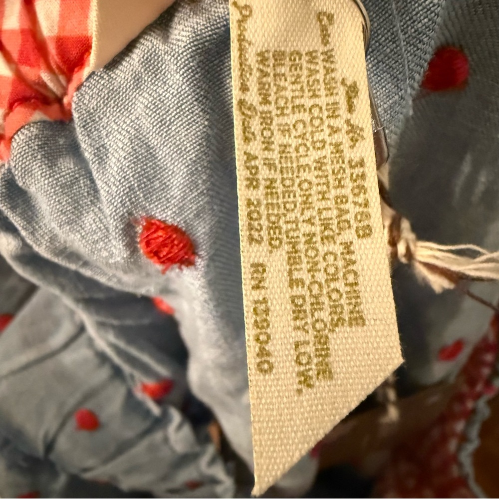 π Matilda Jane Cameron Chambray Dobby Shorts with red polka dots and red tassels - Picture 8 of 9
